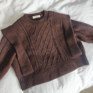XS Aritizia Babaton Seek Sweater Rich Cocoa